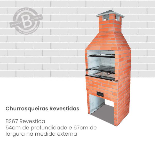 churrasqueira pré moldada revestida bassan