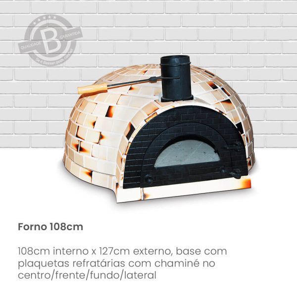 Forno a Lenha Pré Moldado Revestido para Casa e Pizzaria em Modelo Iglu