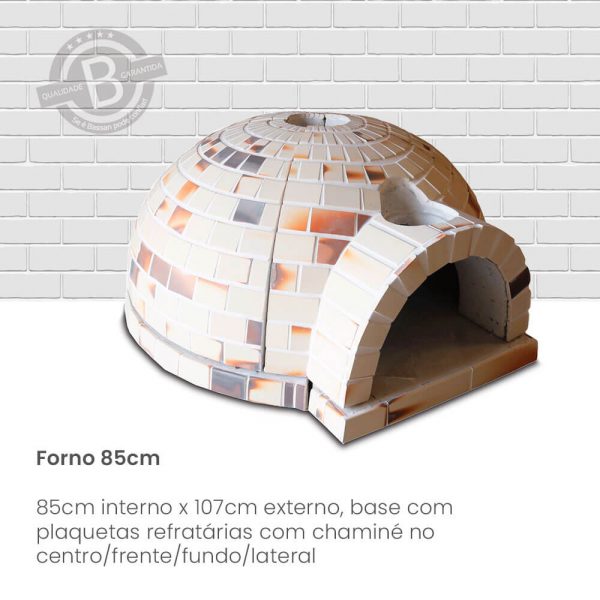 Forno a Lenha Pré Moldado Revestido para Casa e Pizzaria em Modelo Iglu