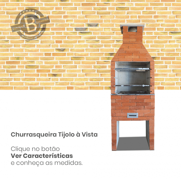 Churrasqueira Tijolo à Vista Pré Moldada - Fabricamos várias medidas de beleza, praticidade e sabor. Preço imbatível para todo o Brasil.