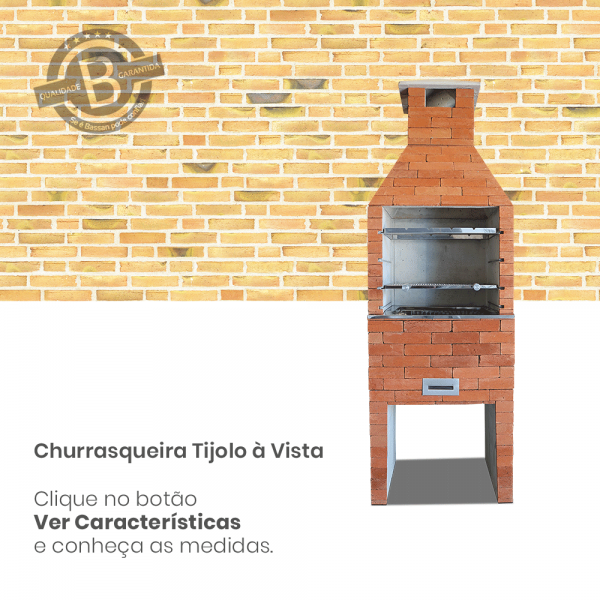 Churrasqueira Tijolo à Vista Pré Moldada - Fabricamos várias medidas de beleza, praticidade e sabor. Preço imbatível para todo o Brasil.